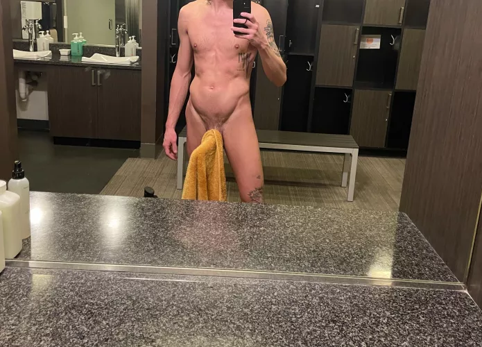 Should I hold your towel while your shower?