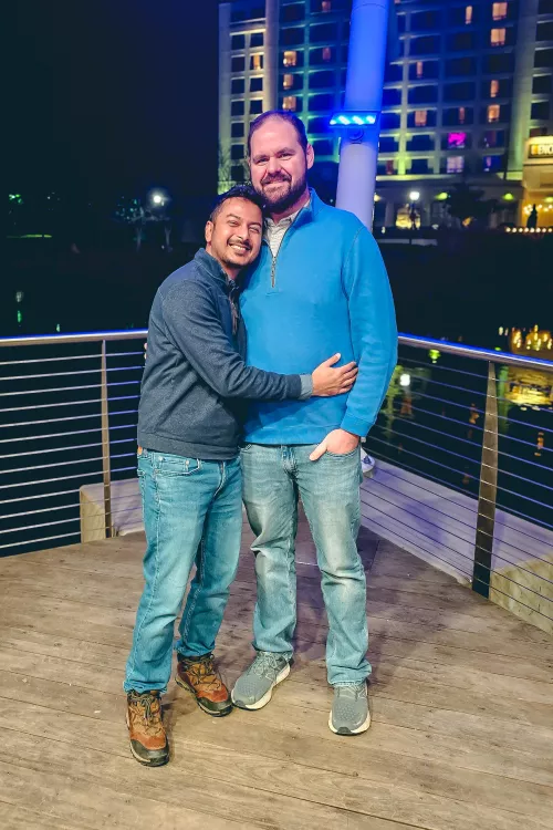 Those damn squinty Asian eyes have a mind of their own, but they're the happiest to see my husband.