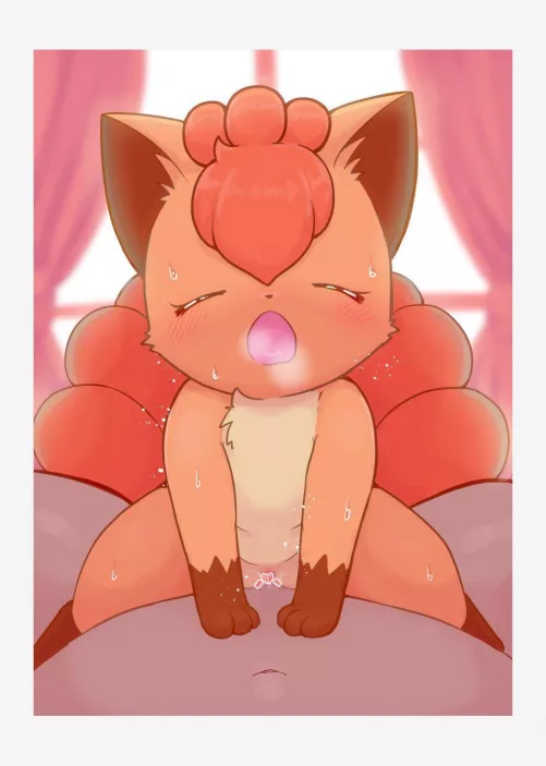 A cute Vulpix riding her master~ [MF] (by Kajiura)