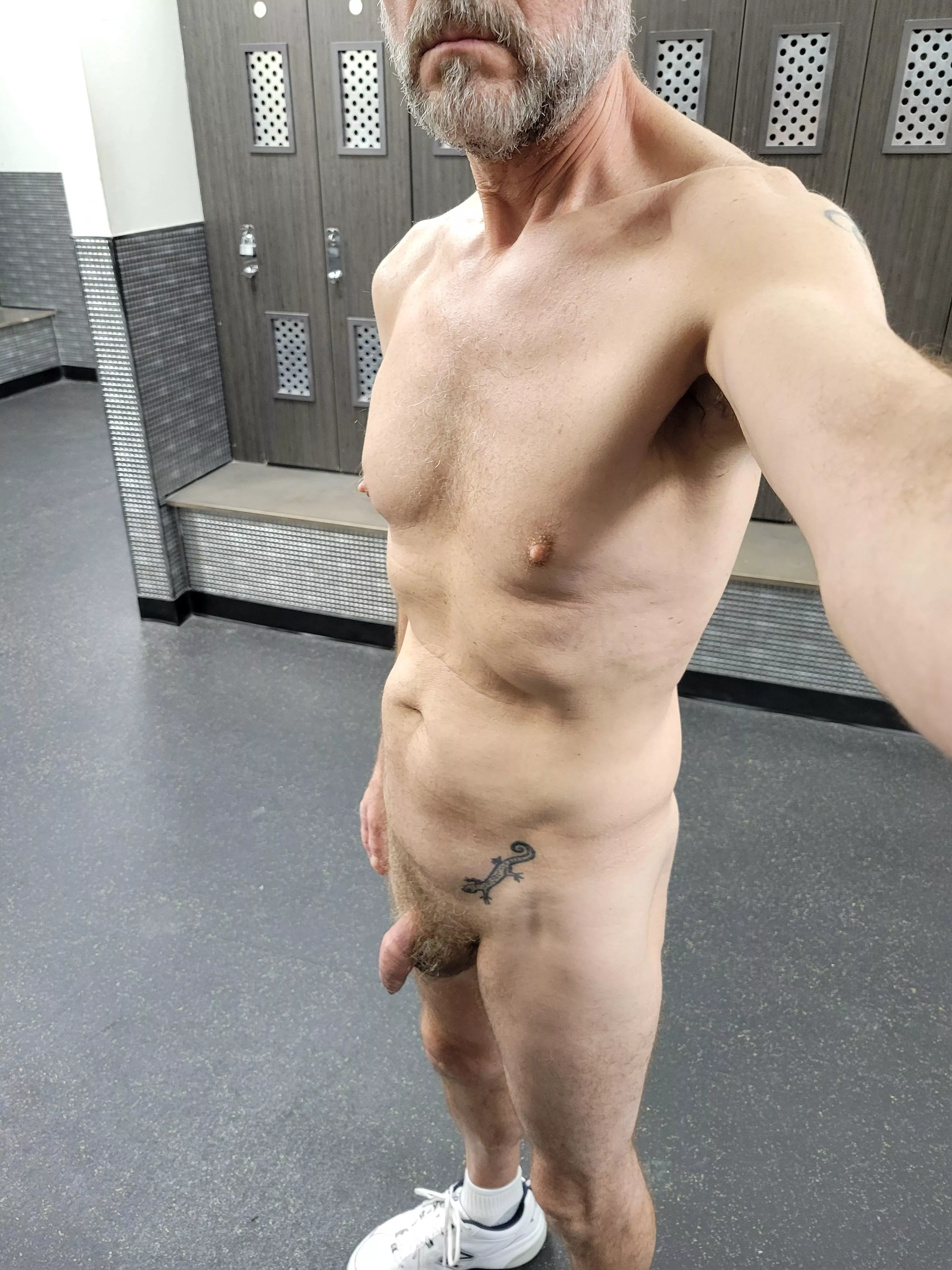 Changing into my workout clothes, wish I had a gym buddy. [59]