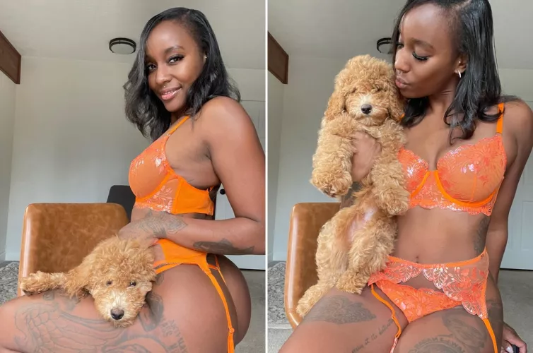 Midnight shares the story of how she got her mini labradoodle on SuicideGirls 🐶🧡