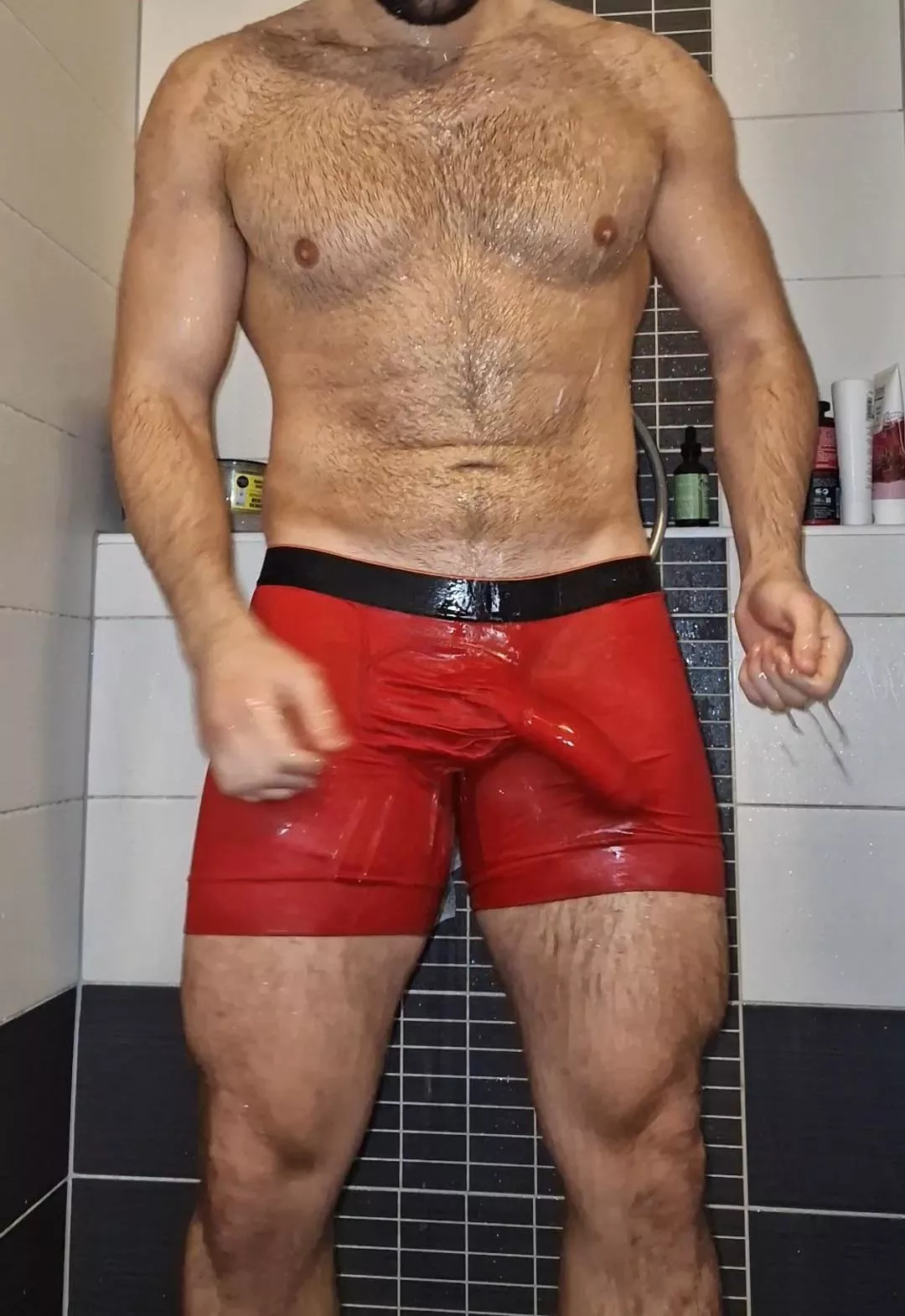 Wanna rub my big bulge in the shower?