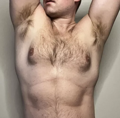 Finding any reason to raise my arms so you can catch a whiff.