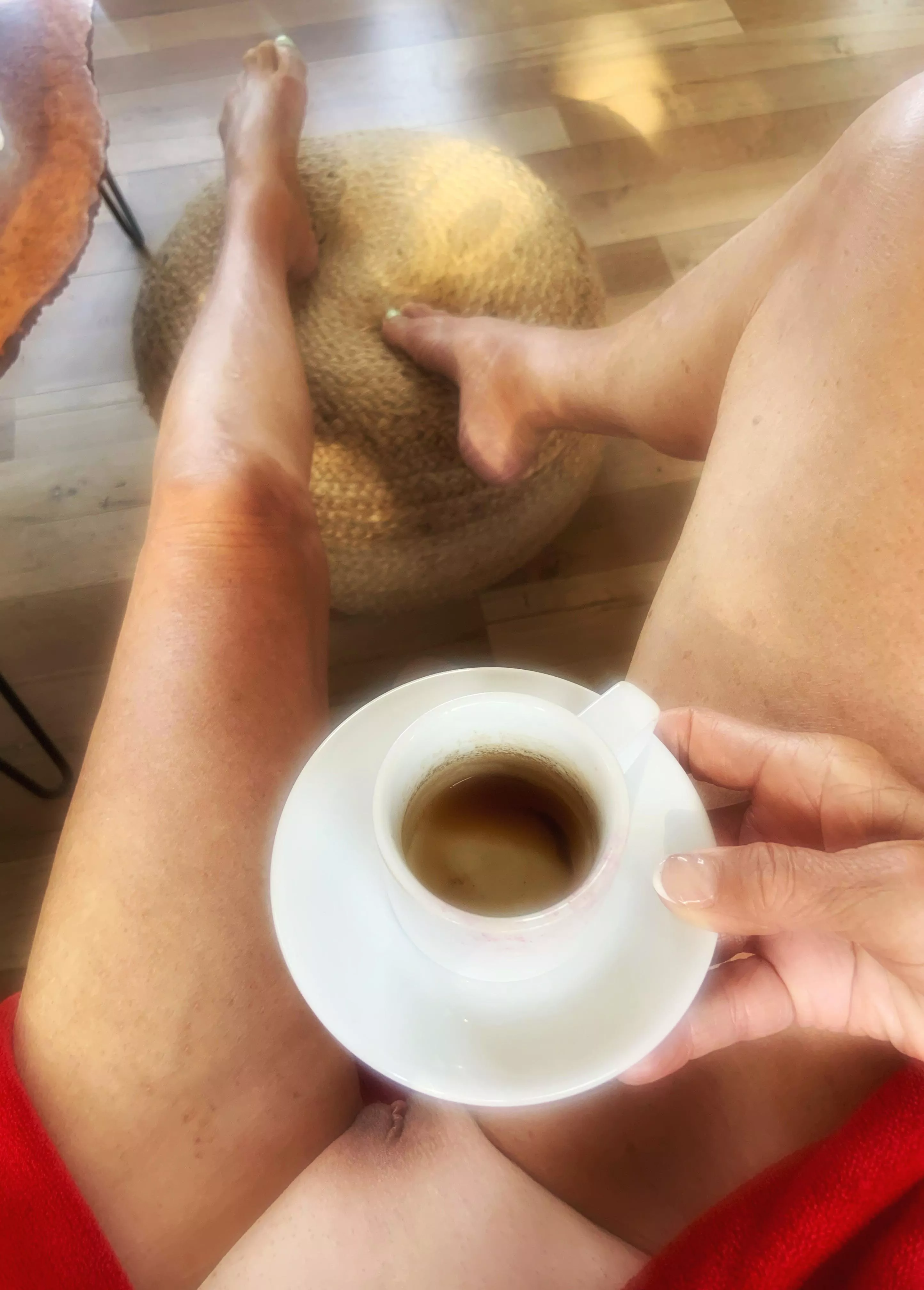 I got legs…. and coffee..Happy Sunday ..