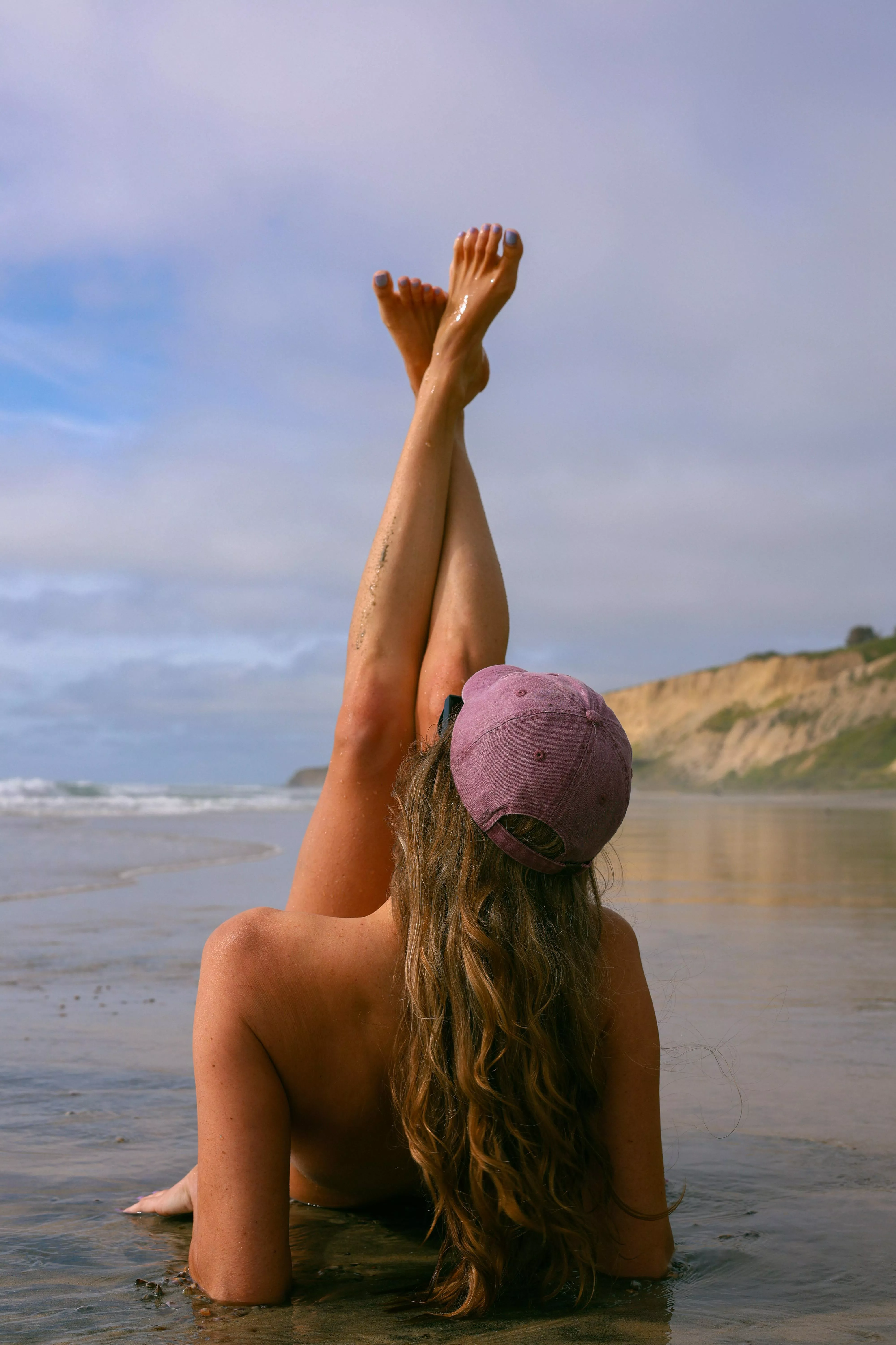No stranger to being fully nude on the beach