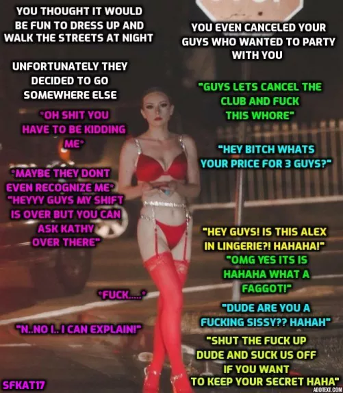 sissy caught being a hooker