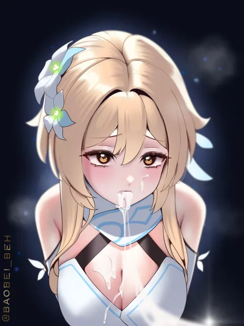 Who would kiss her instantly? [Lumine from Genshin Impact; By: baobei_beh]