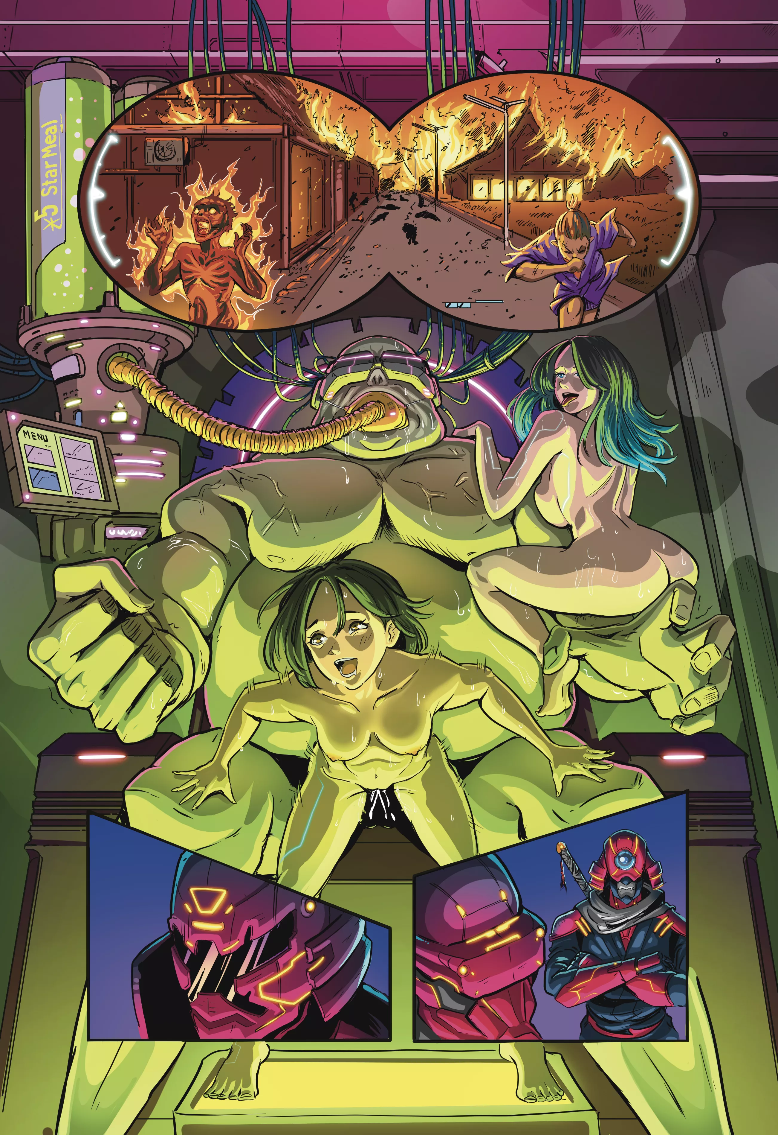 A threesome with a lot of sweat (digital) [Ronin Of Okane 2]