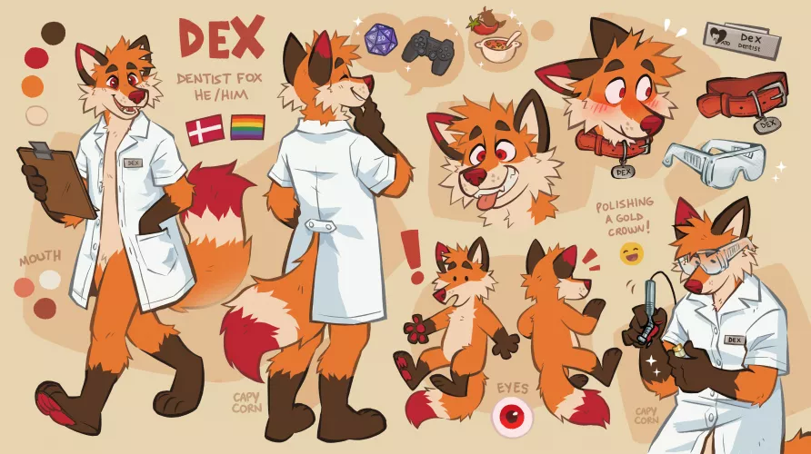 Comm for someone on Twitter 🦊🦷🫧✨