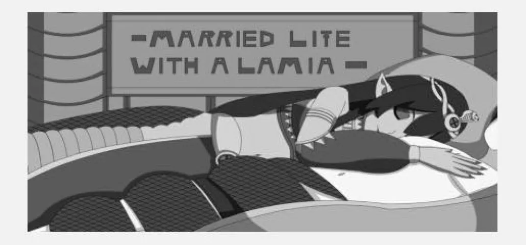 Cuddling With Your Lamia Girl Wife