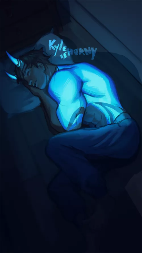 glow in the dark, Kyle [OC] by me (kyleishorny)
