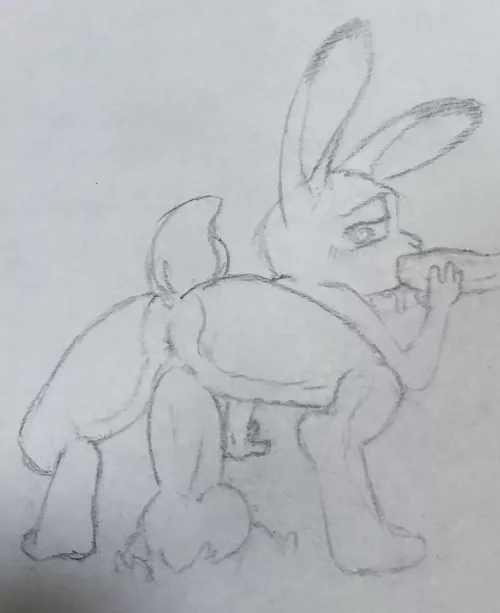 Judy with friends (original art)
