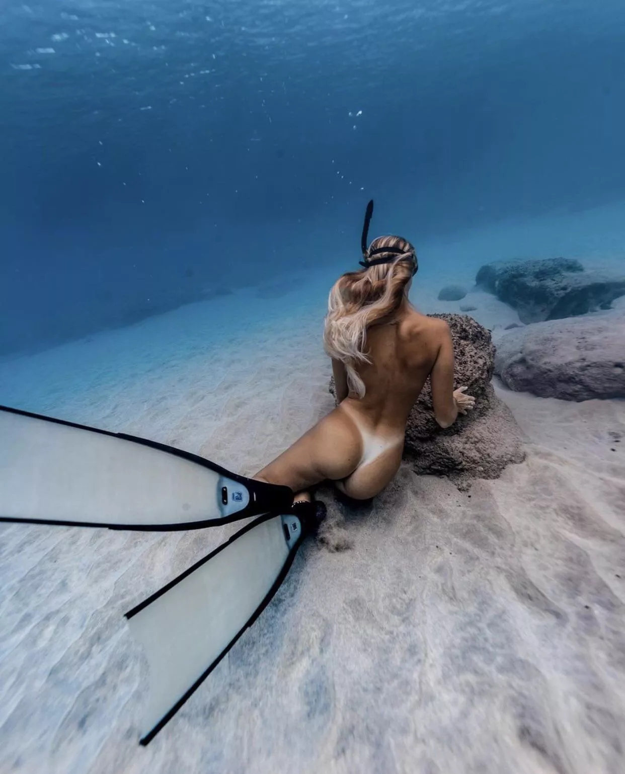 Snorkeling by the rocks