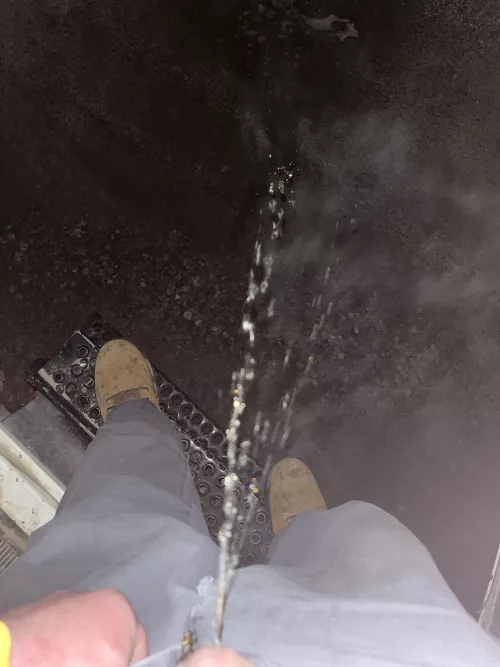 Couldn’t hold it had to pull over and let out this steamy pee