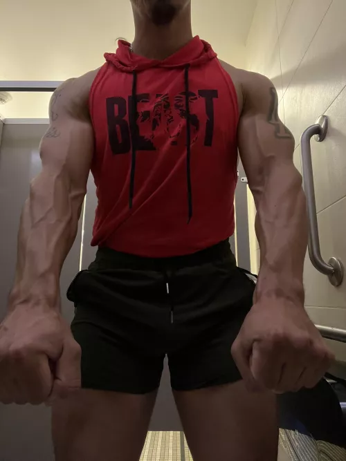 I’ll dominate you in the bathroom stall.