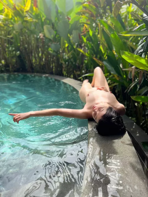 I'm just waiting for someone to see my naked body in this pool