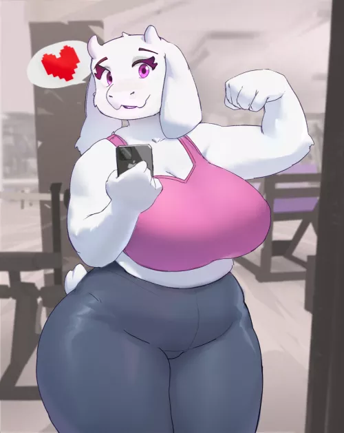 [OC] [Toriel] Her fist day at gym!