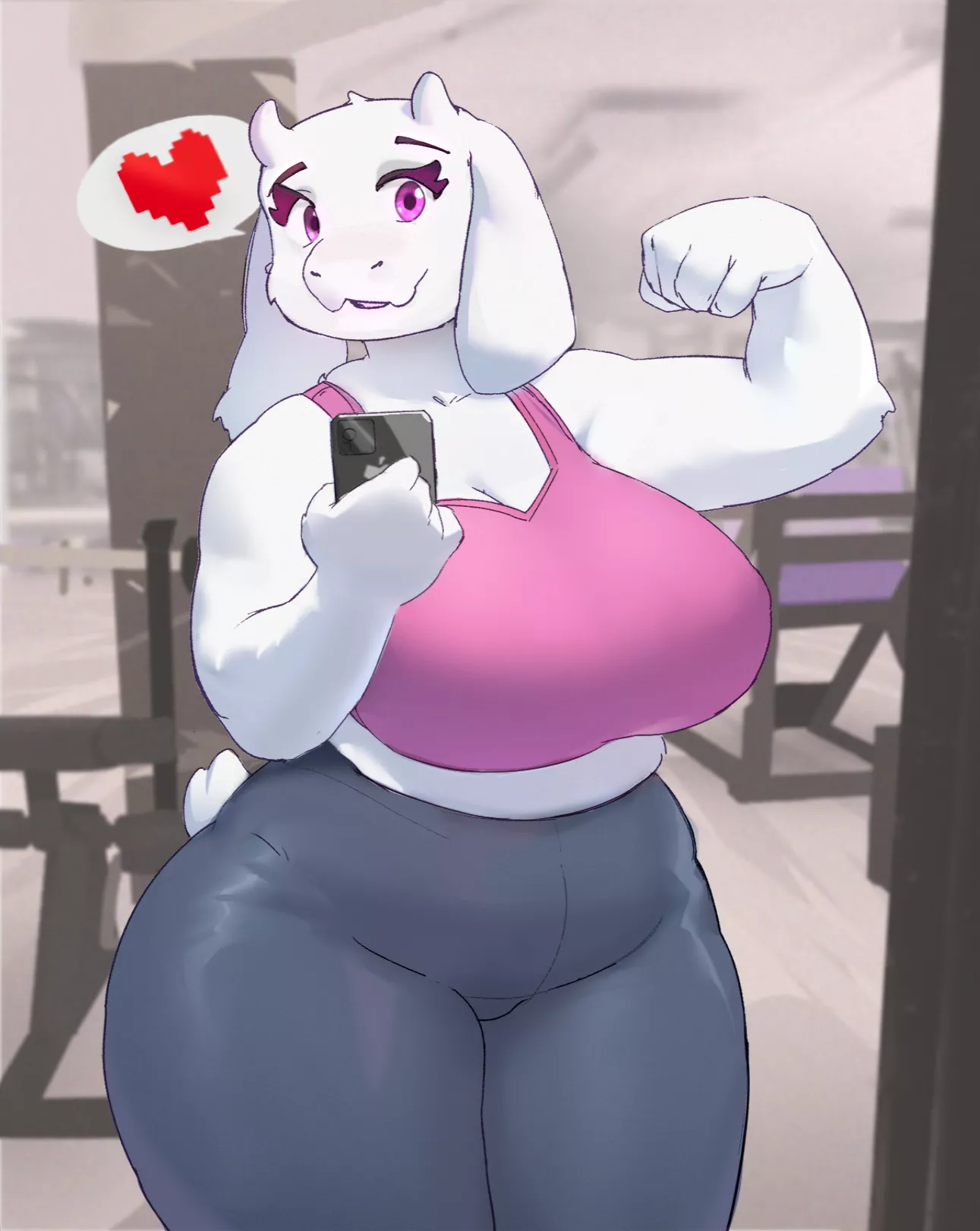 [OC] [Toriel] Her fist day at gym!