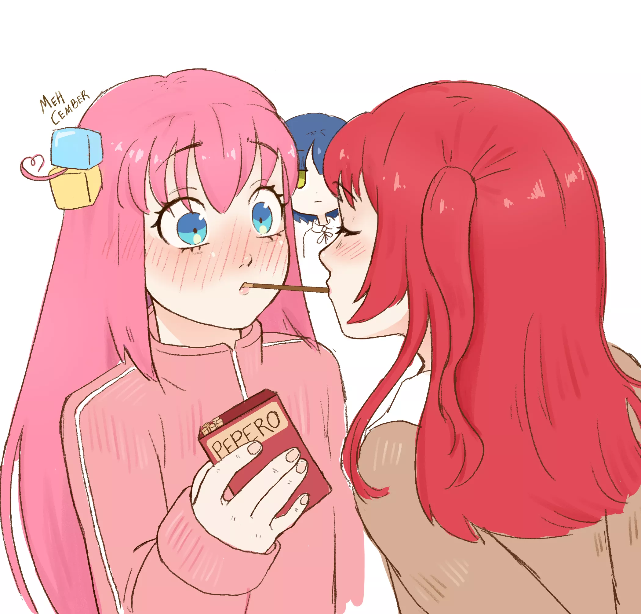 Playing pepero game! 💟💞 [Bocchi] [oc] Drawing made by me