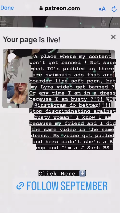 She started a patreon