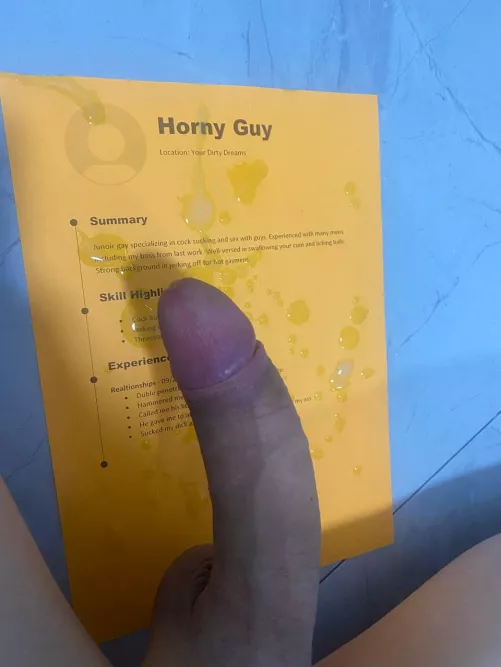 You need to lick my cum to read the whole text