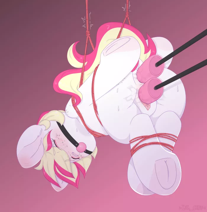 Bondage fucking machine fun (artist:lil_chif)