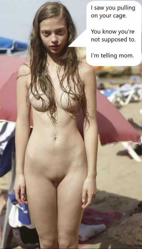 Chastity Fantasy: Caption 401. You never were able to control yourself.