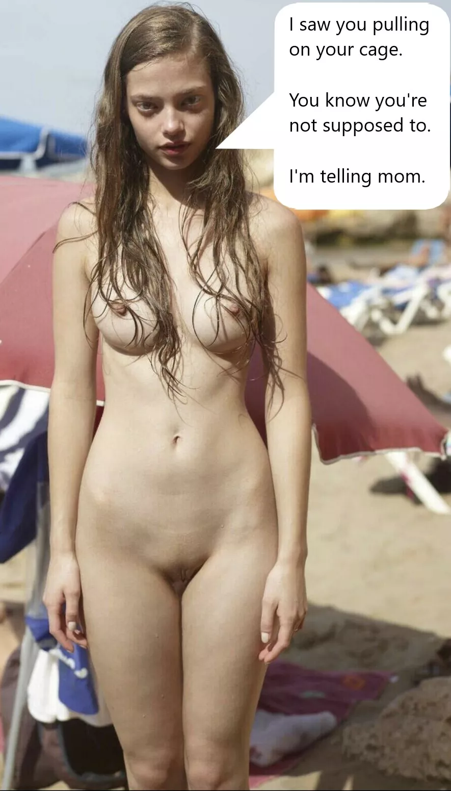 Chastity Fantasy: Caption 401. You never were able to control yourself.