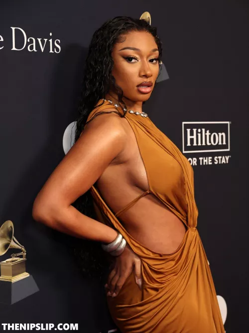 Megan Thee Stallion Sideboob at Pre-GRAMMY Gala!