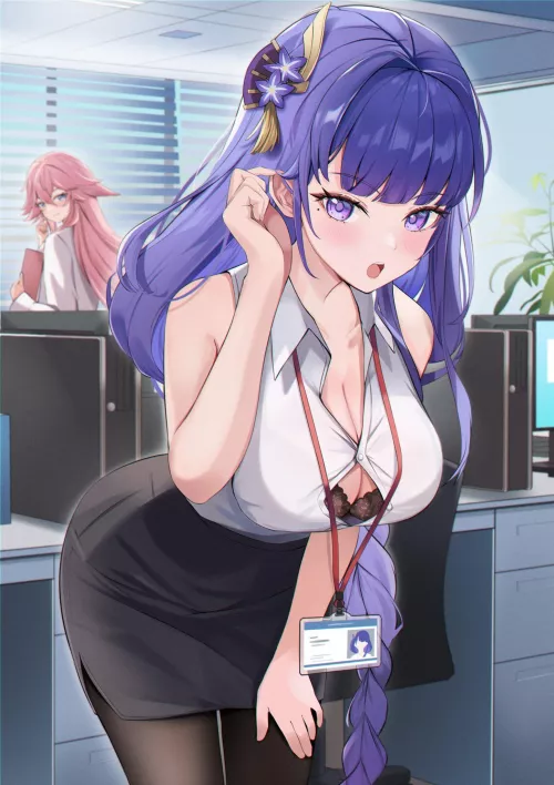 Office Lady Raiden [Genshin Impact]