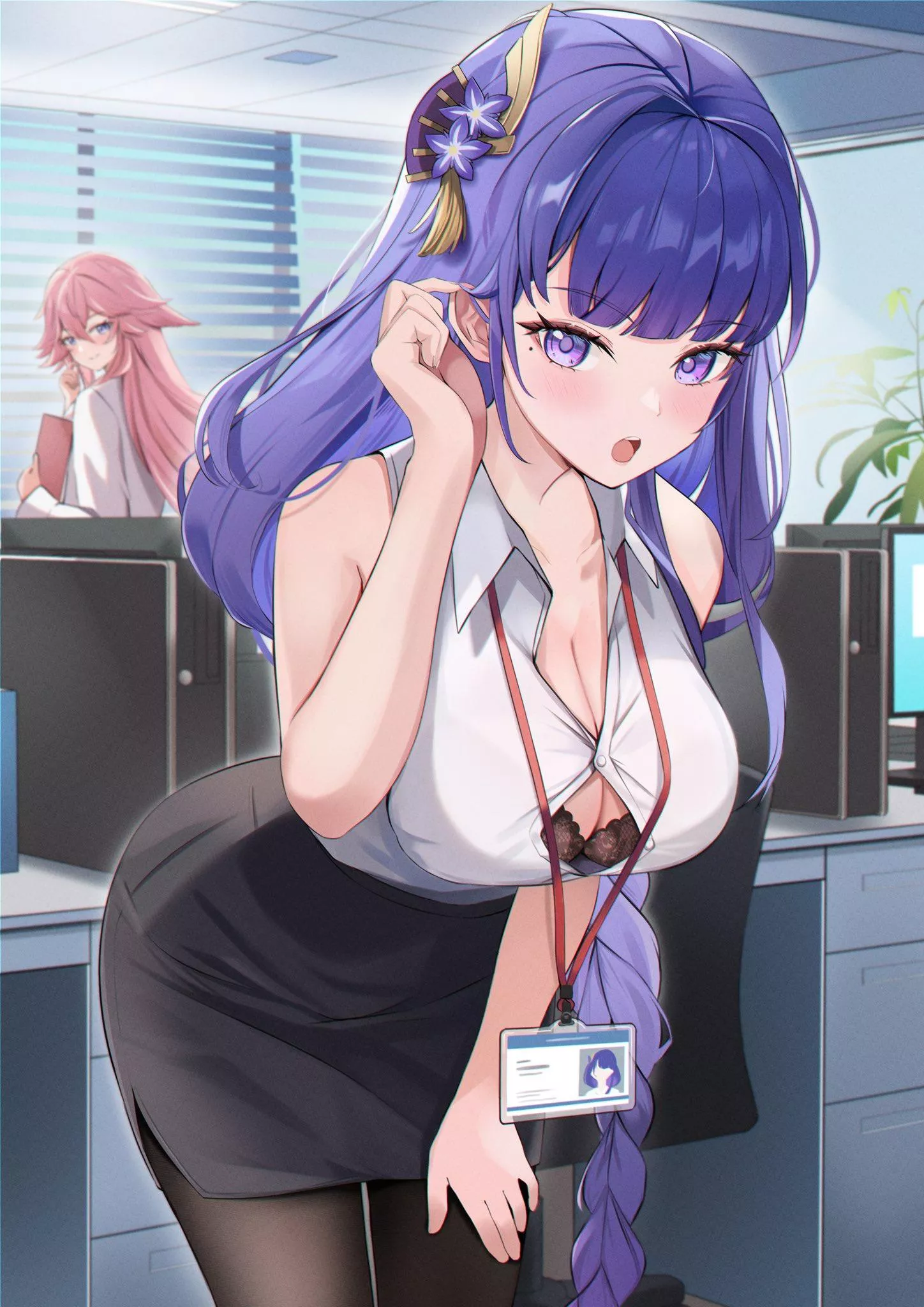 Office Lady Raiden [Genshin Impact]