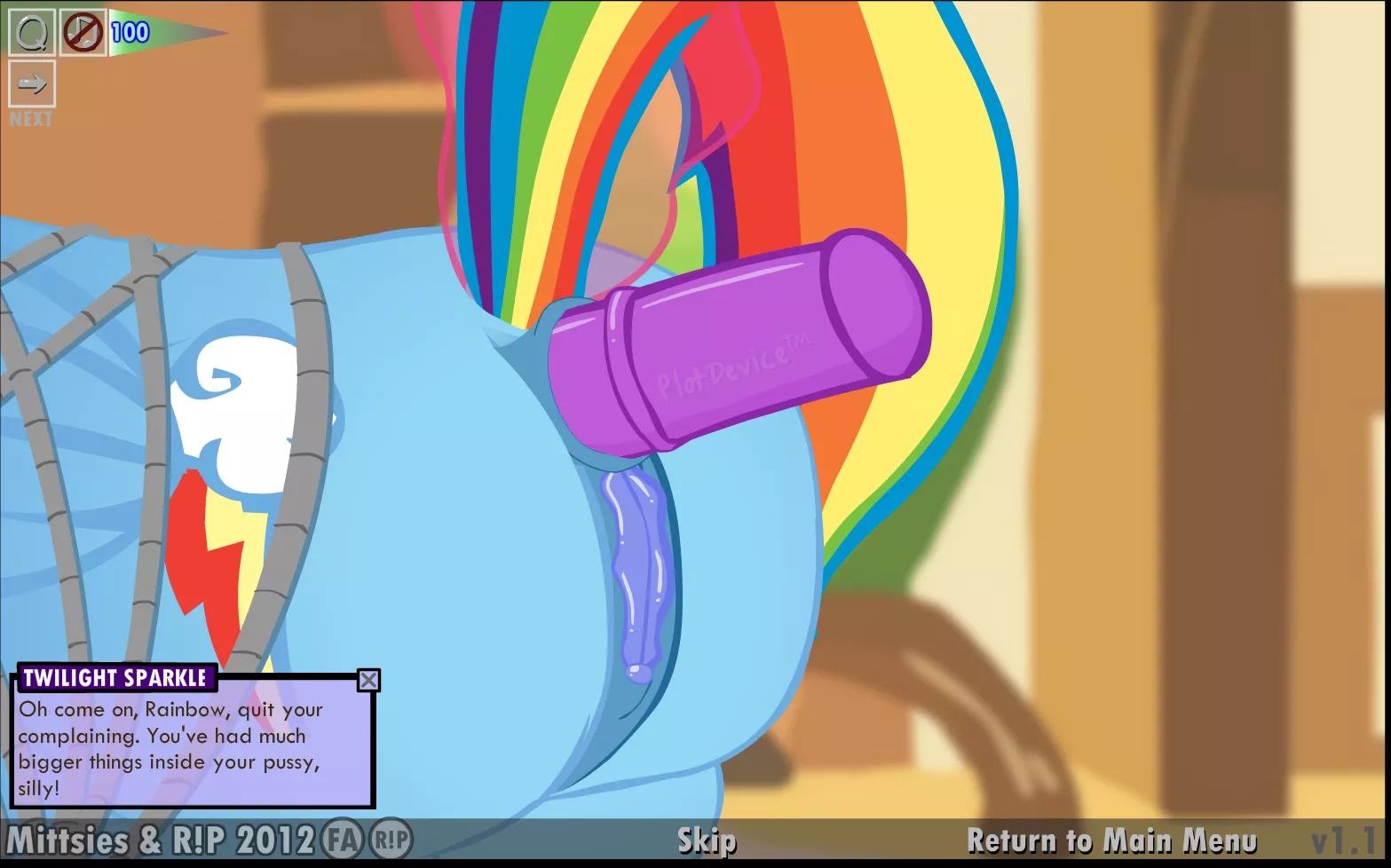 rainbow dash gets a dildo up her pussy (artist: Mittsies)
