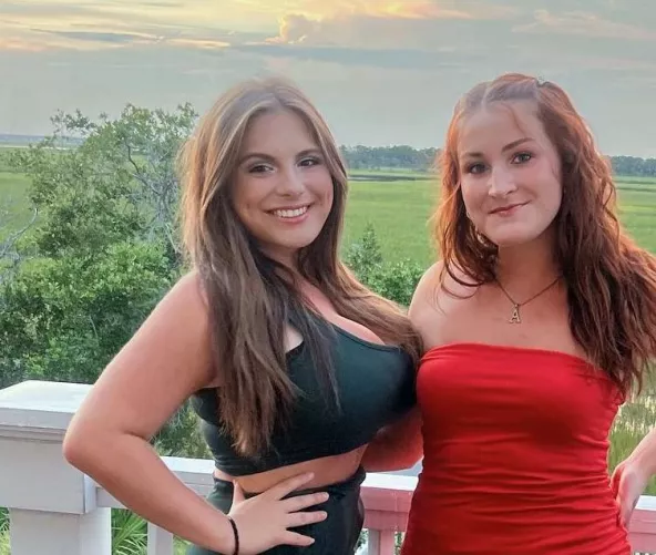 Rebecca is pushing her gf aside