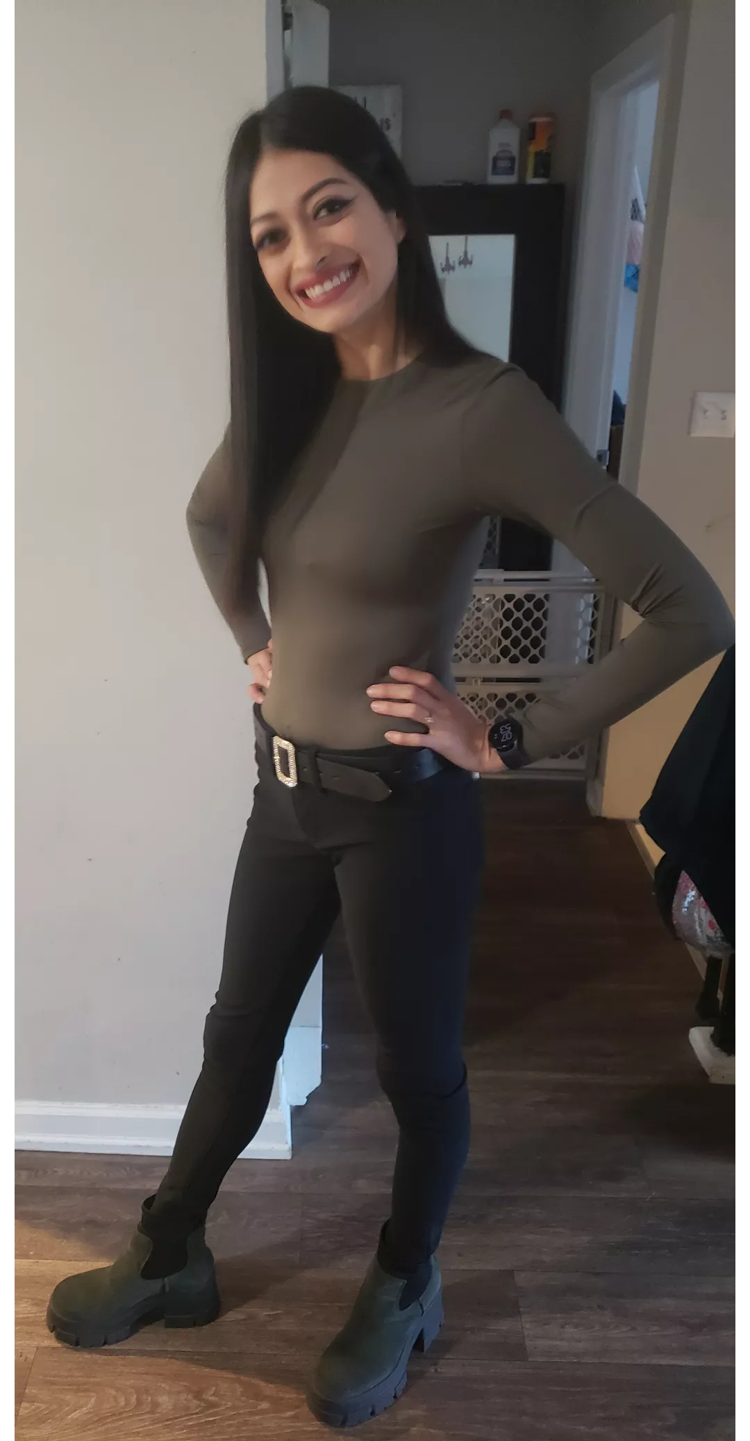 Today's fit. Love my boots.