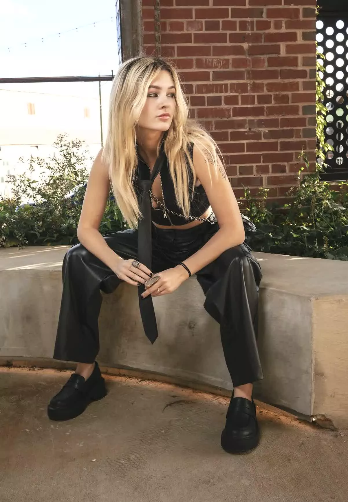 Feeling like a proper rock chick in my leather