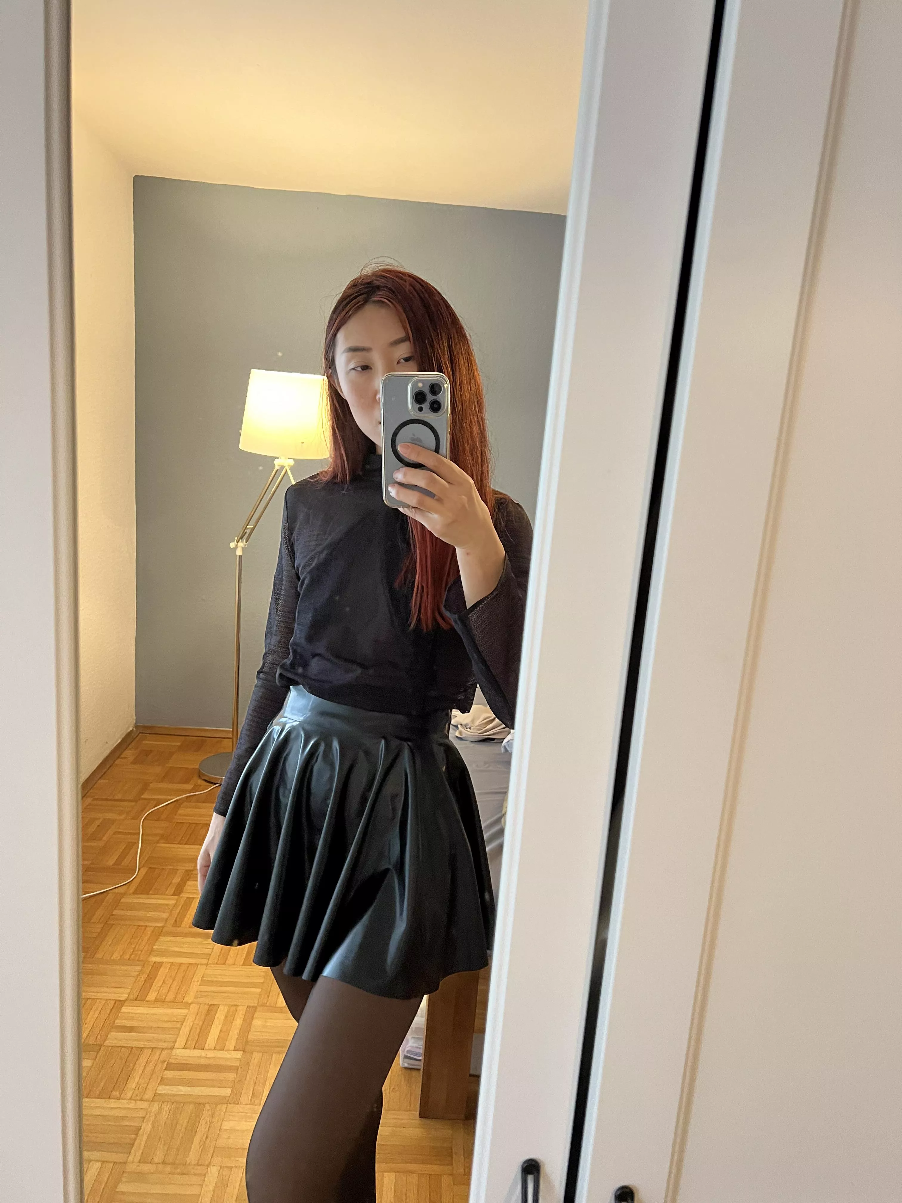 My first latex skirt