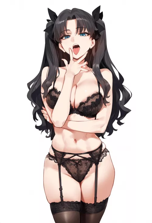 Rin Tohsaka in lingerie