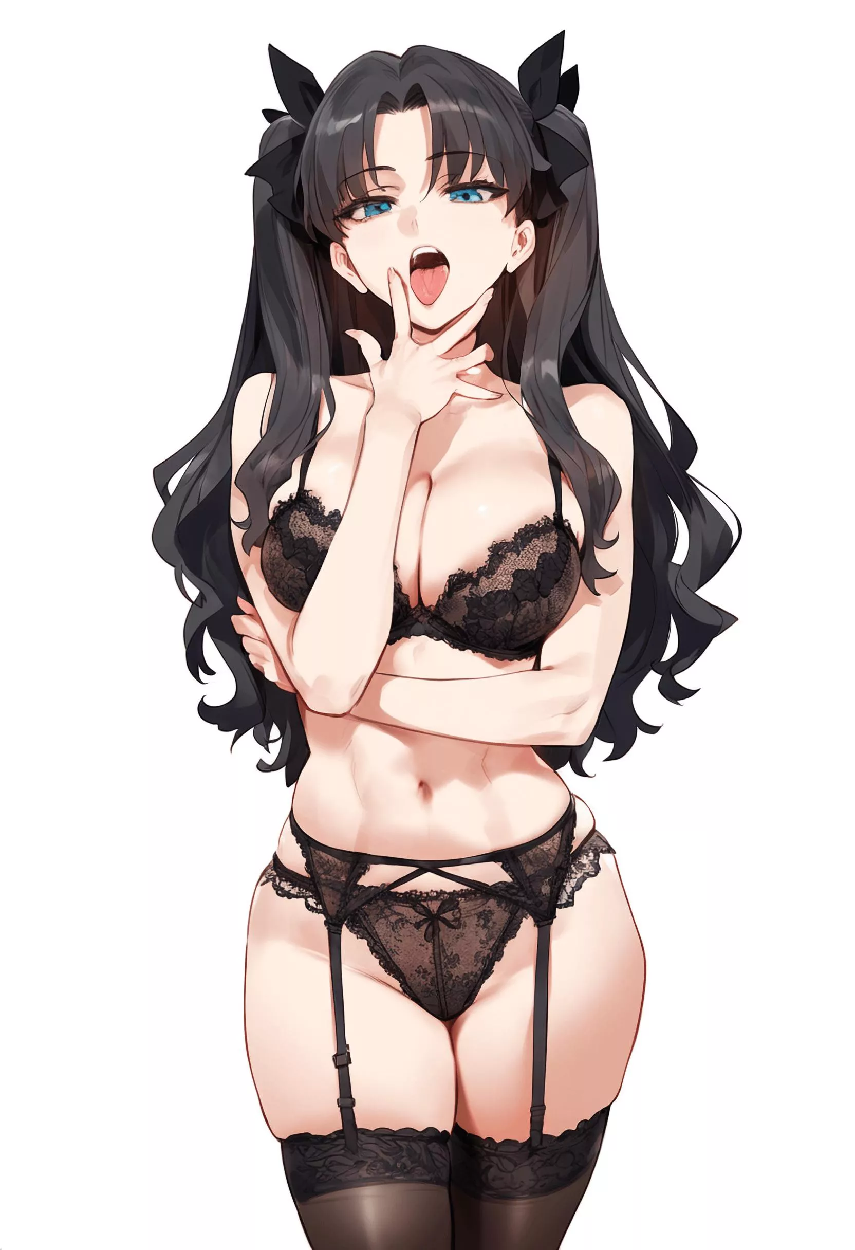 Rin Tohsaka in lingerie