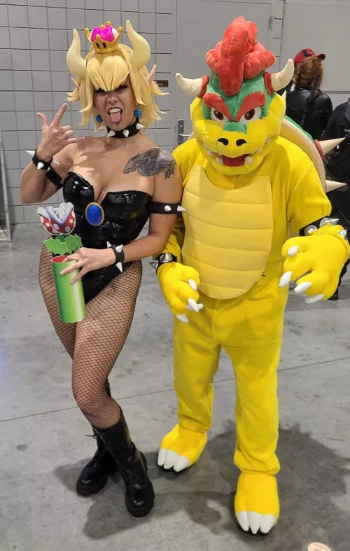 Bowsette and Bowser, (By lady_albedo_96 and friend)