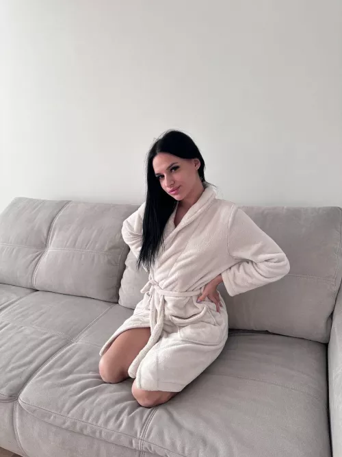 Classy and sexy in soft robe