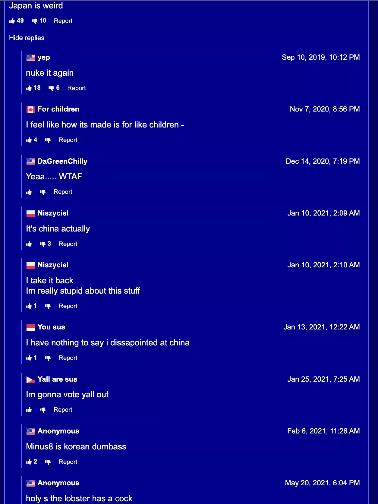 Every single comment on this video is bonkers.