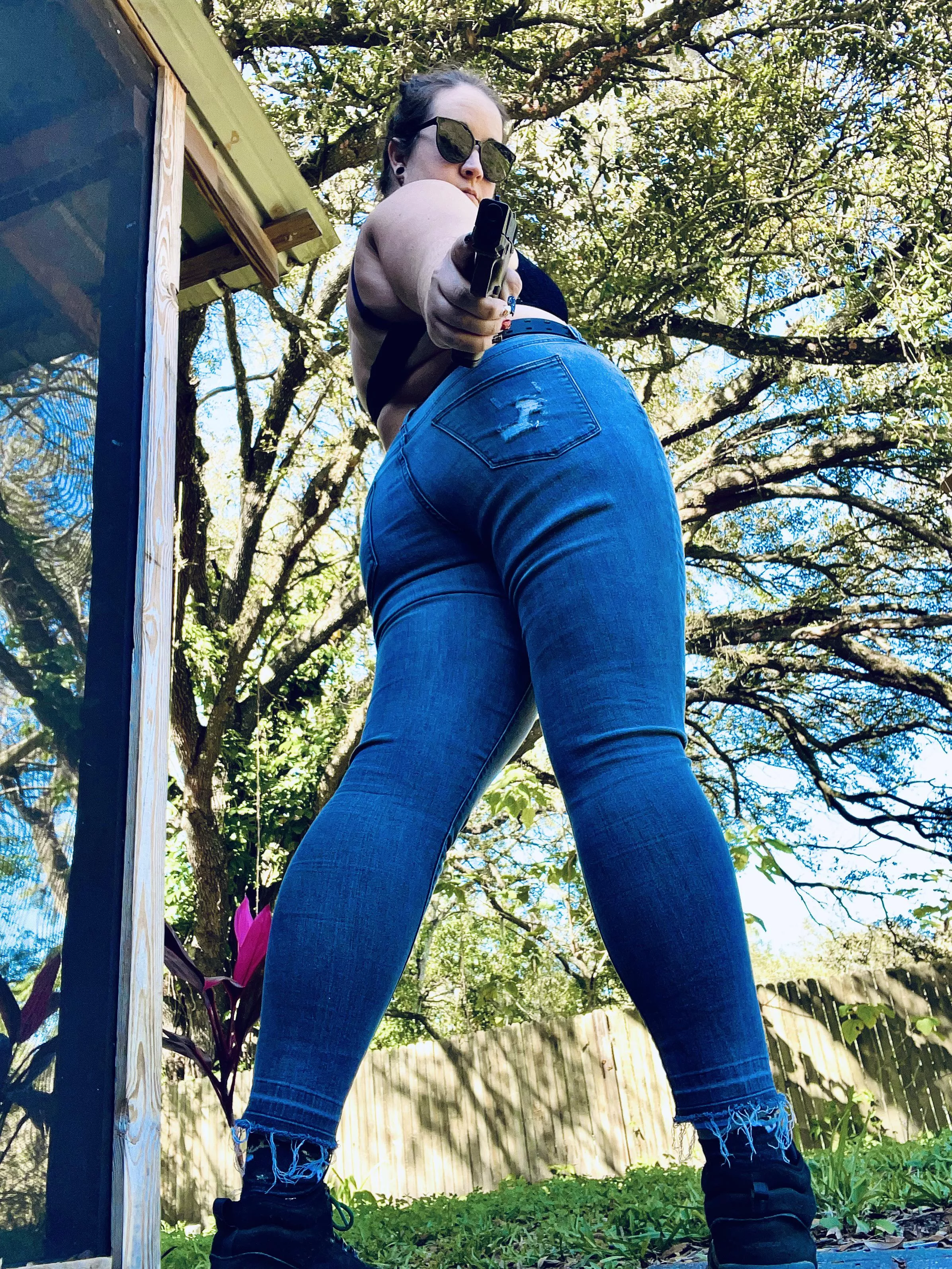 Getcha self a steel helmet and a gun barrel…..