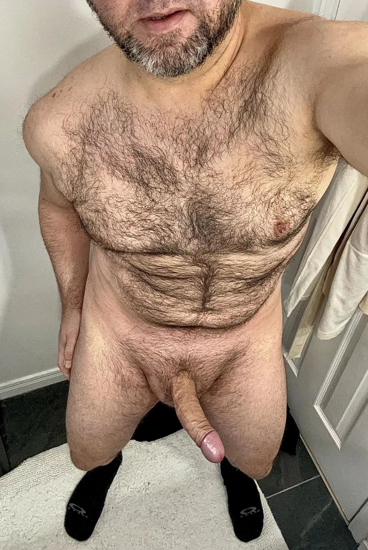 I hope you don’t mind a B&B that wears black socks, has a big, furry chest, and a thick, hard cock.