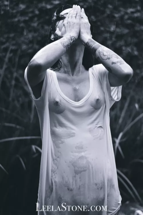 I love feeling the rain on my naked body….