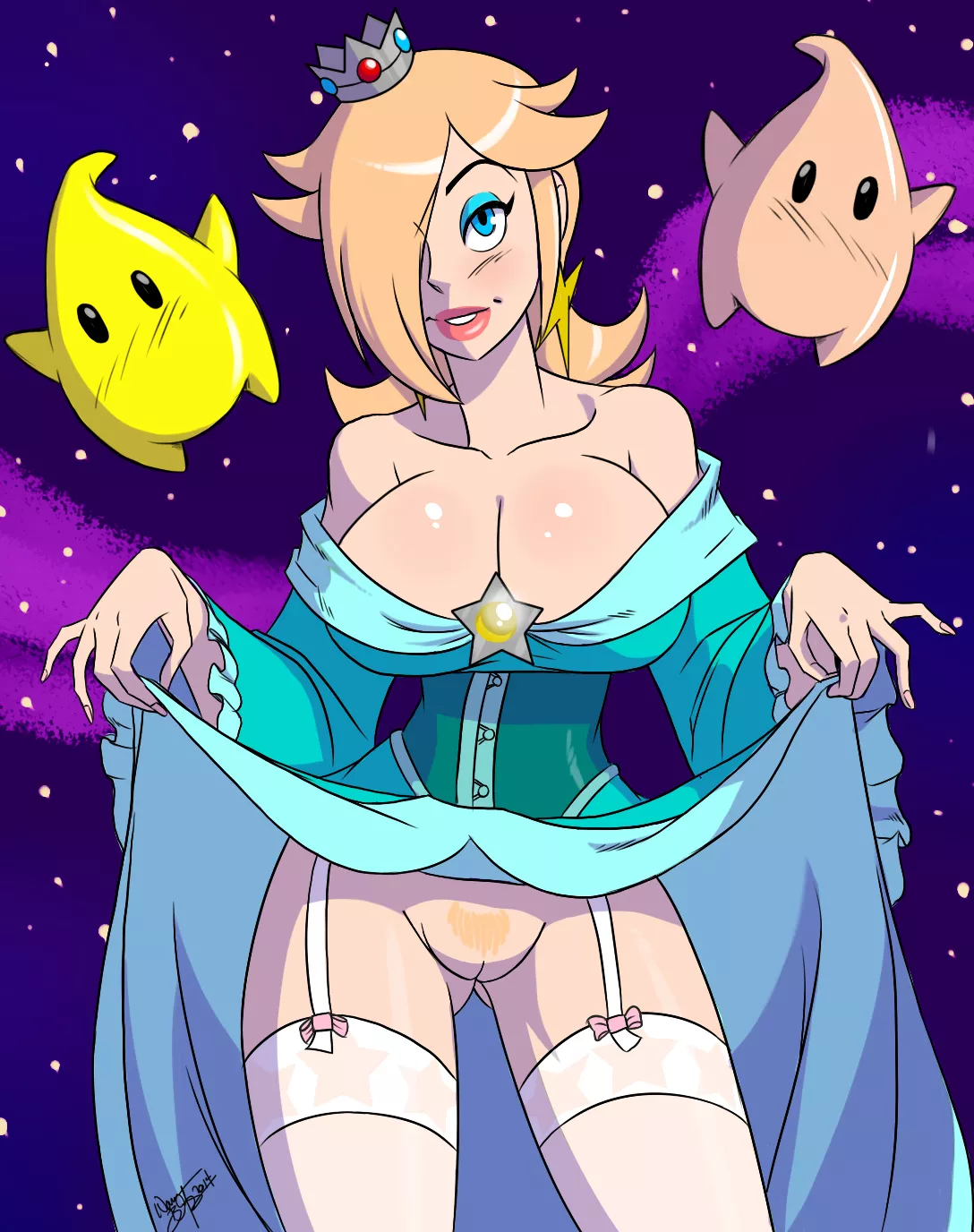 Rosalina flashing her vagina! (Aeolus06)