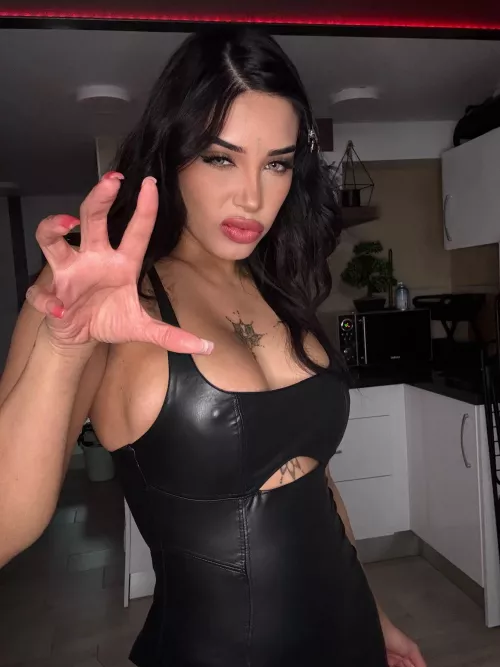 Would you leave that shiny dress on me or rip it off to fuck me?