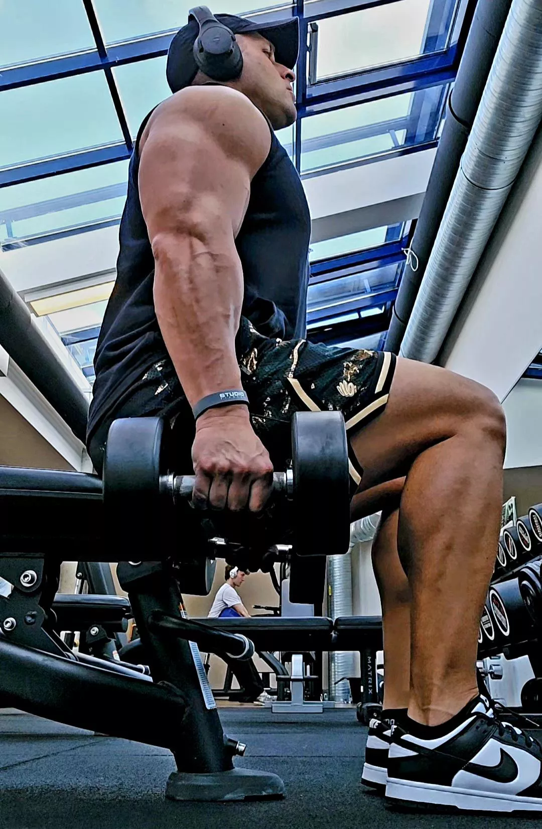 Arm while pumping some iron