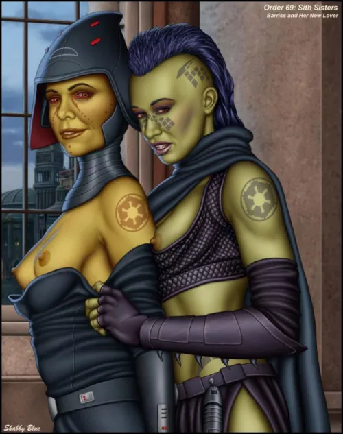 Barriss and her new lover, The Seventh Sister (Shabby Blue)