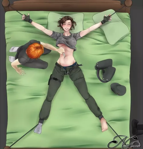 Belly button tickling