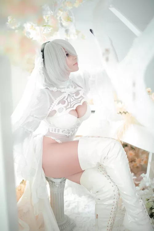 Bride 2B cosplay by Yuna Kairi
